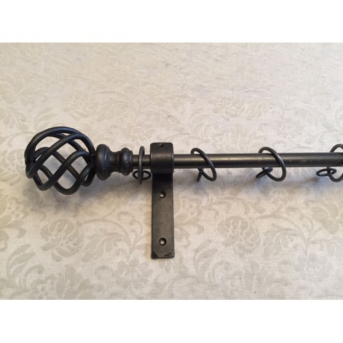Basket Ball Cage End Iron Metal Curtain Pole Rod Set 16mm Rod