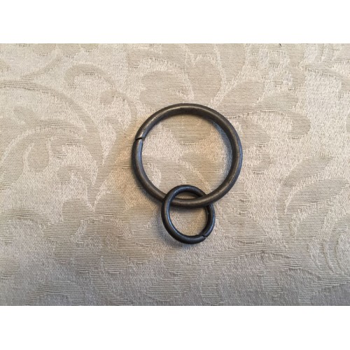 Fleur De Ly Hand Made Wrought Iron Curtain Rod Gunmetal